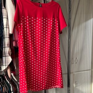 SHEIN Red Polka Dot Mini Dress